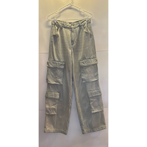 Divided‎ Wide Leg Cargo Pocket Jeans (size 4) - Picture 1 of 9